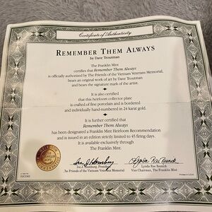 Vietnam Wall Collector Plate